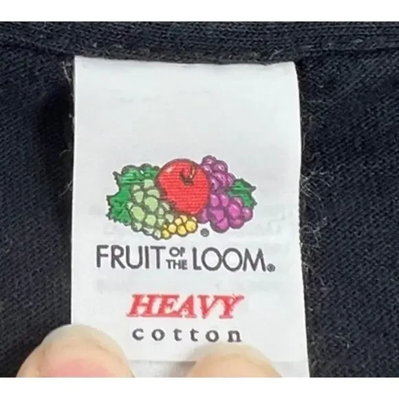 Men's Nirvana T Shirt 100% Cotton Black Yellow Seattle Washington Guitar Band M - Picture 5 of 6